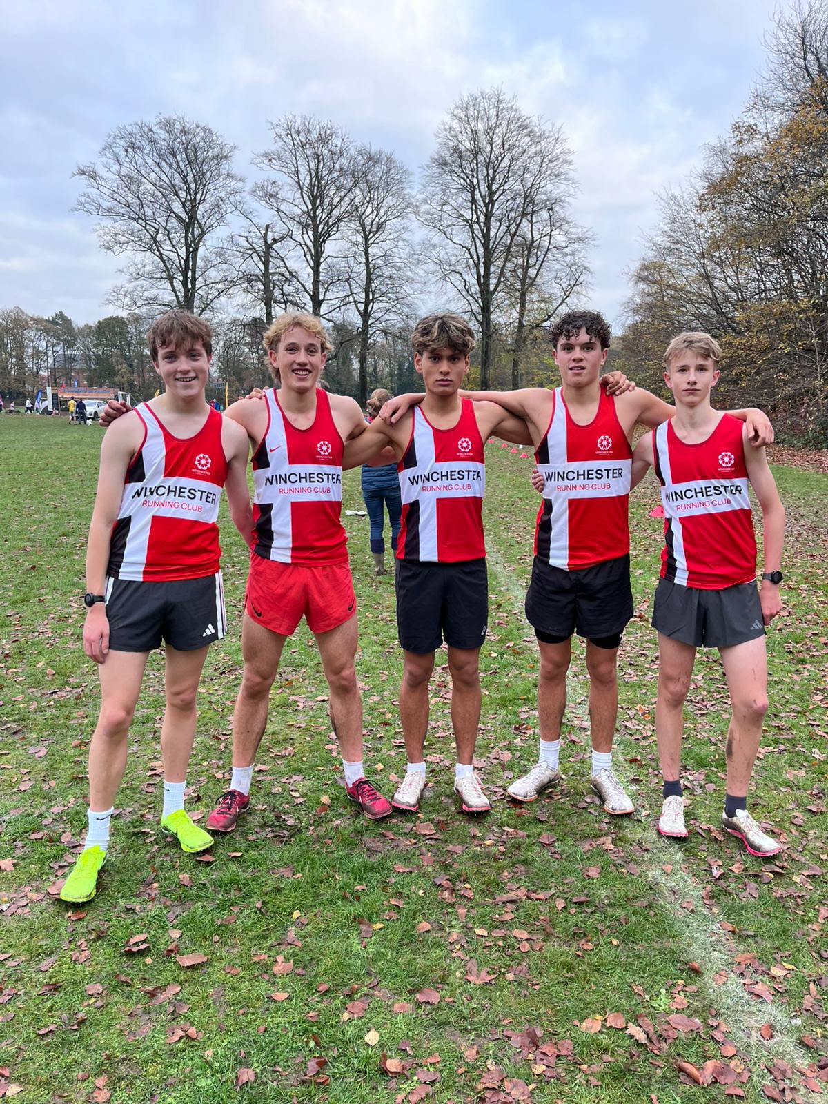 Winchester juniors after a cross country fixture